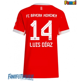 Bayern Munich Luis Diaz #14 Tricou Fotbal Replică 2025-26 Femei Acasa